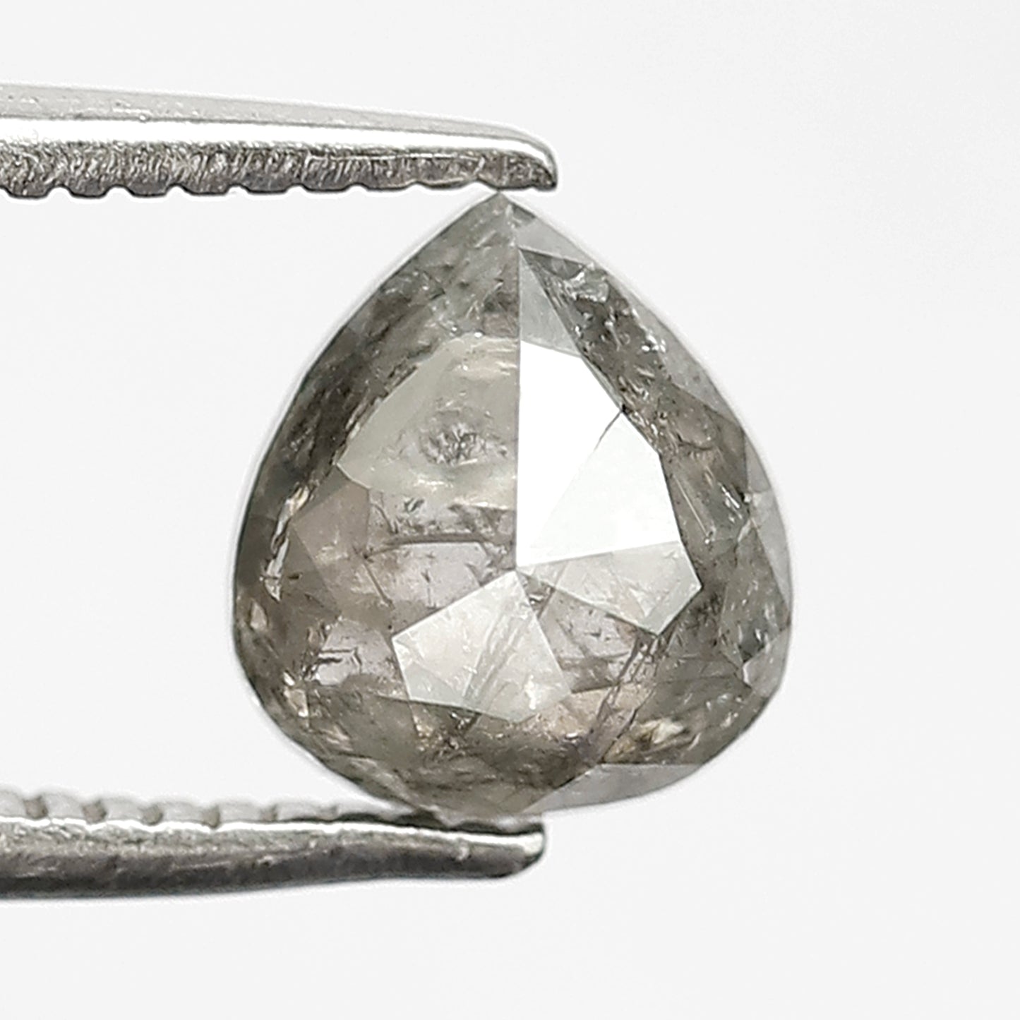 1.33 CT 6 MM Natural loose diamond pear cut salt and pepper diamond, transparent diamond for best ring maker