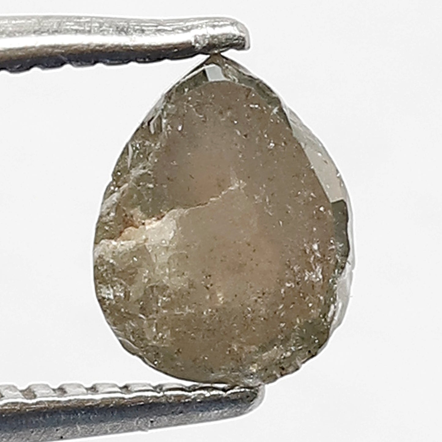 0.93 CT Conflict Free Pear Shape Loose Diamond, 6.40 x 5.00 mm Natural Salt and Pepper Diamond