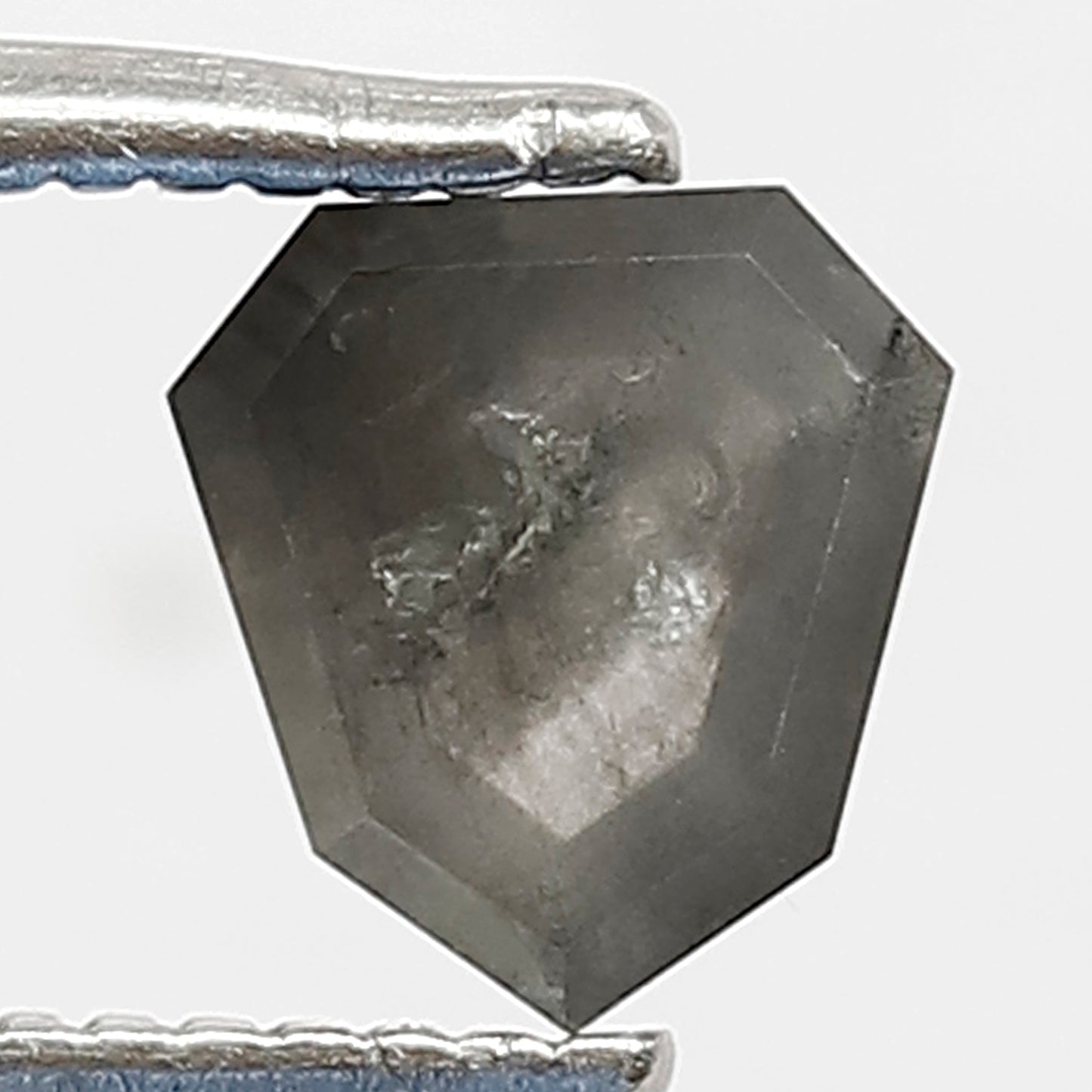 0.69 CT Geometric cut Salt and Pepper Diamond, Natural Gray Black Conflict Free Loose Diamond For Custom Jewelry