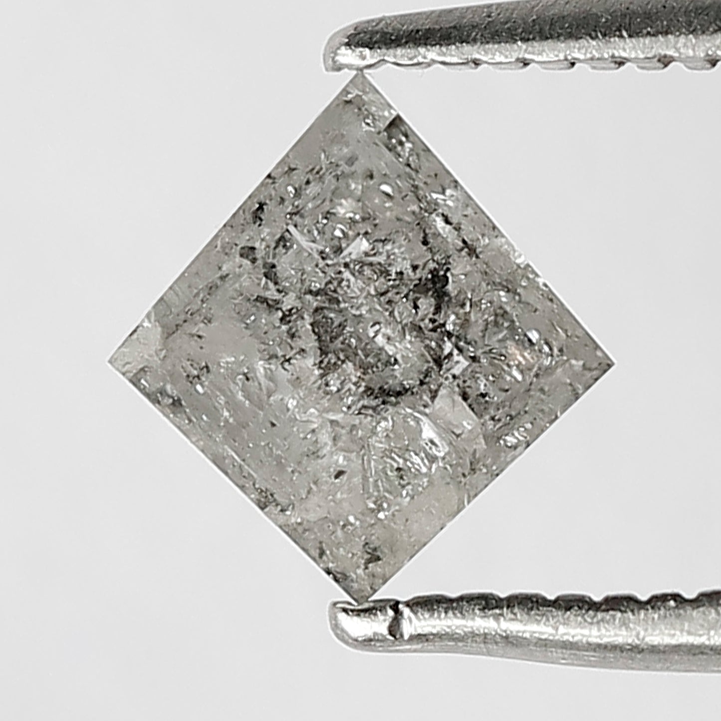 0.83 CT salt and pepper kite cut white natural loose diamond,Geometric diamond ring