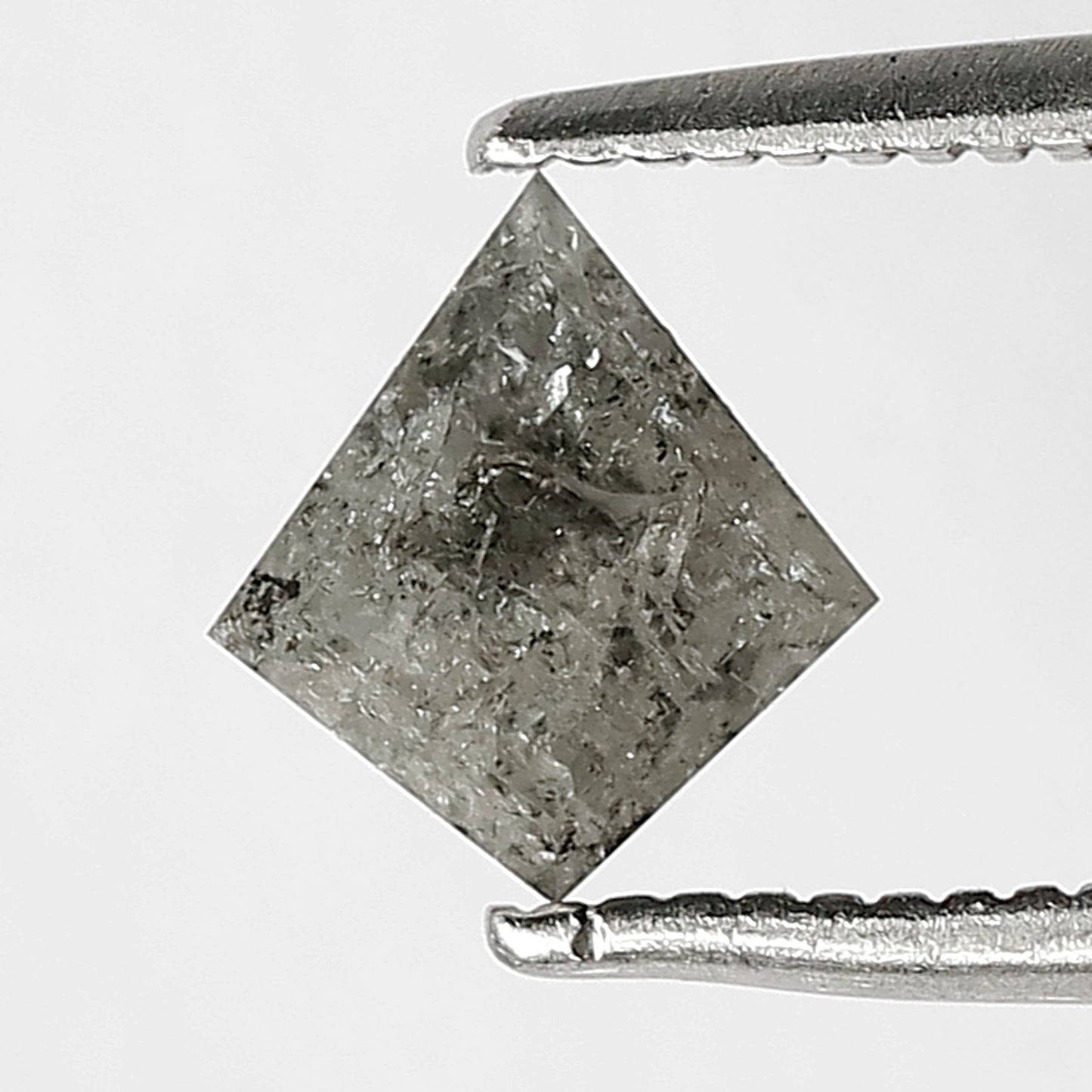 0.82 CT salt and pepper Kite cut grey loose diamond salt and pepper diamond natural fancy shape rose cut diamond for alternative ring