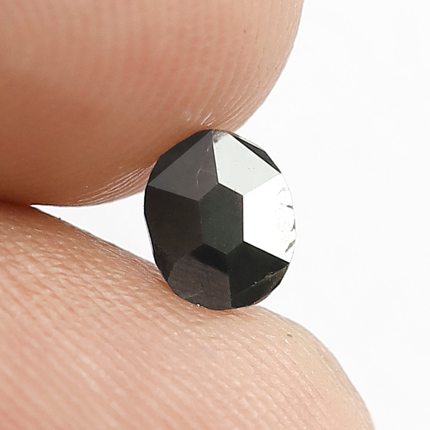 0.37 CT Oval Shape Ethical Natural Diamond, 5.40 x 4.50 mm Gray Black Salt and Pepper Diamond For Wedding Ring
