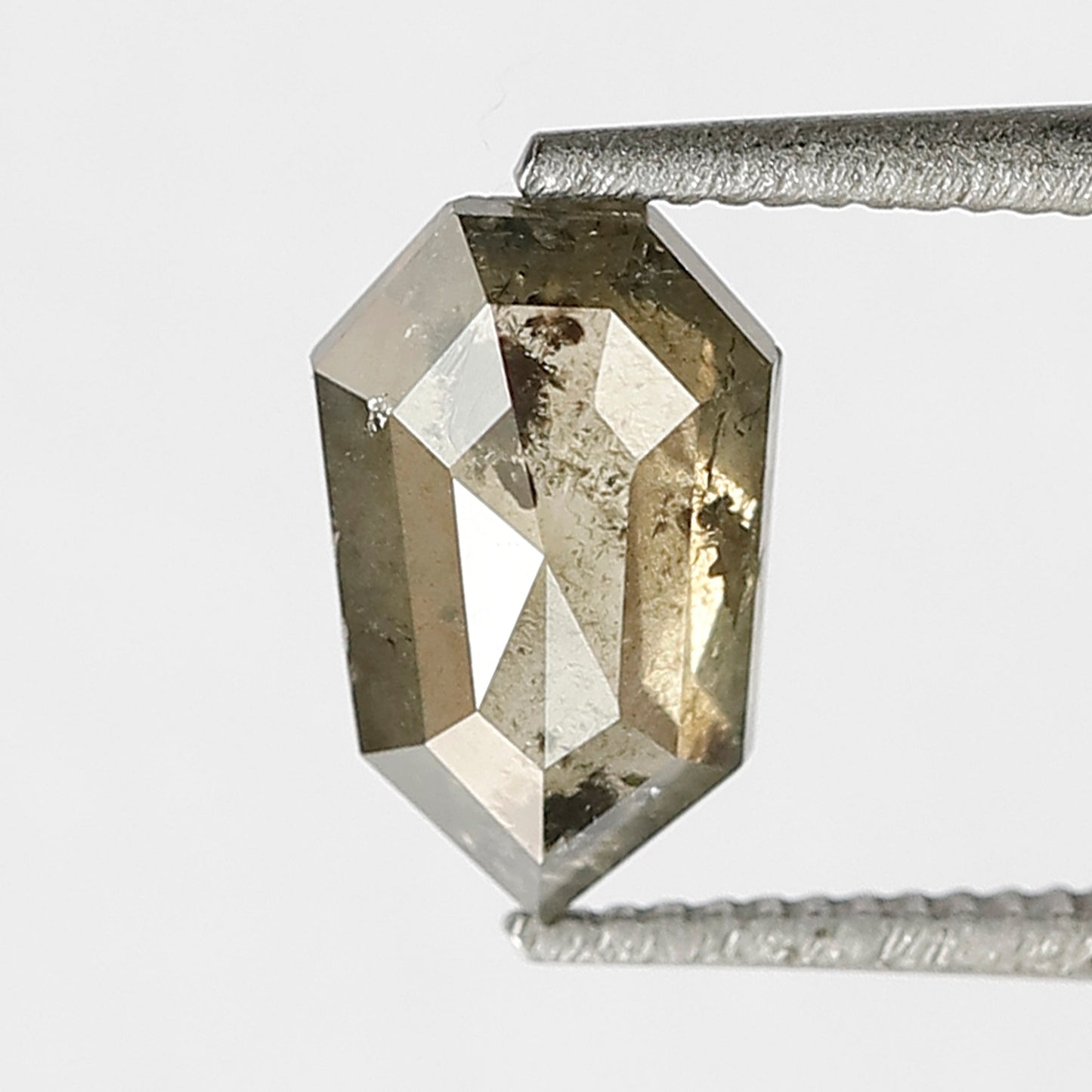 0.80 CT Elongated Shield Shape Diamond 7.60 mm Rustic Green Color Loose Natural Diamond For Ring