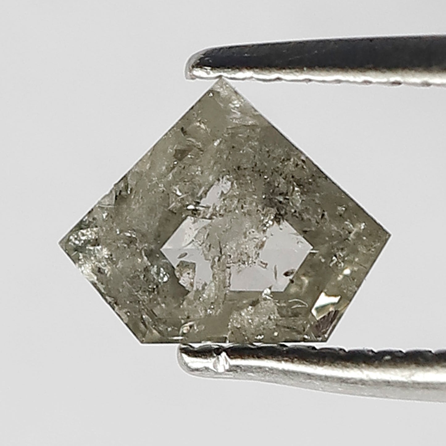 0.59 CT Shape Salt and Pepper Diamond, 5.7 MM Natural Grey Black color Diamond