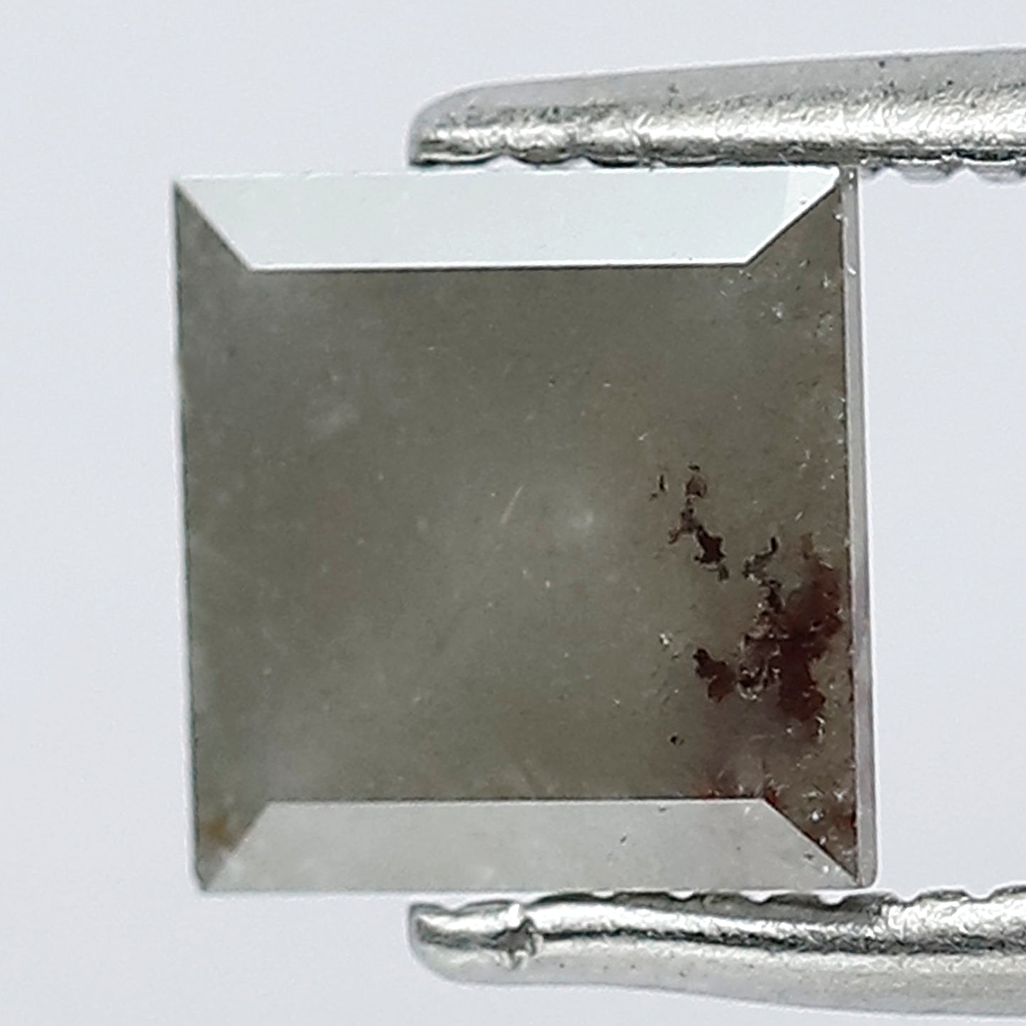 1.21 CT 6.1 mm x 6.1 mm x 3.8 mm Princess Shape Natural Loose Diamond Natural Grey Black Color Salt and Pepper Diamond For Wedding Ring