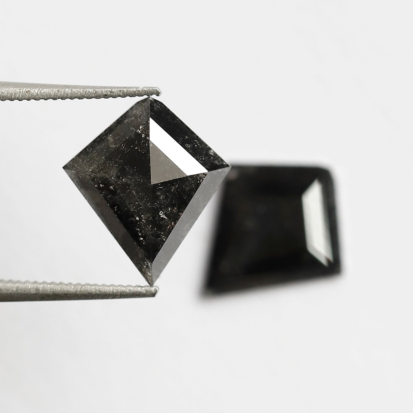 Pair Of 3.04 CT Kite Shape Loose Natural Diamond 11.20 MM Natural Black Color Salt and Pepper Diamond For Jewelry