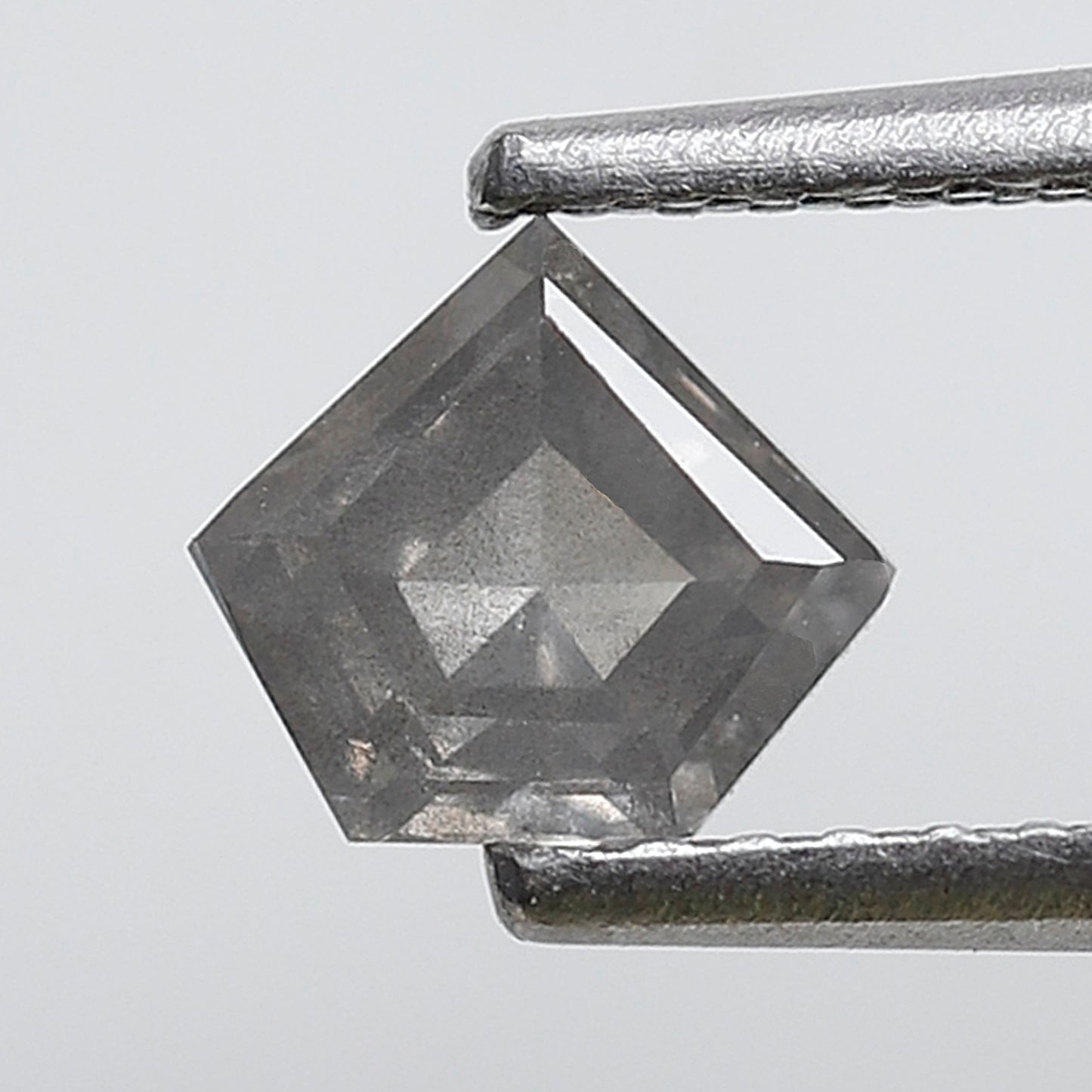 0.65 Ct Pentagon Shape Natural Salt and Pepper Diamond, Gray Translucent Loose Diamond, Conflict Free Diamond for Custom Pendant