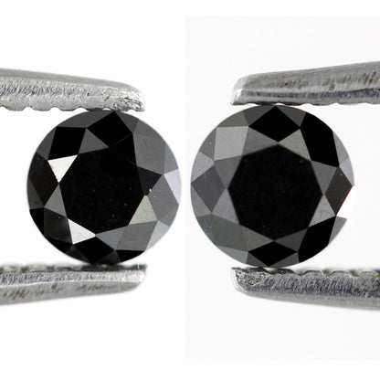 0.60 CT Beautiful Pair Of Brilliant Cut Black Pointed Glaring Faceted Natural Diamond Made For Making Stunning Bridal Unique Earrings