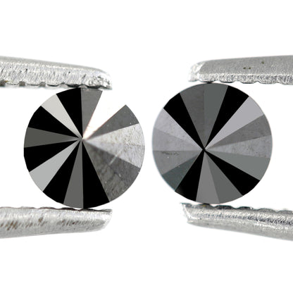 0.60 CT Beautiful Pair Of Brilliant Cut Black Pointed Glaring Faceted Natural Diamond Made For Making Stunning Bridal Unique Earrings