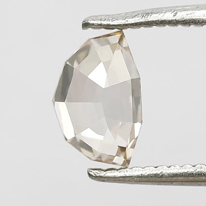 Geometric Cut Natural Loose Diamond 0.73 CT, 4.40 mm Light Brown Color Rose Cut VS Clarity Diamond for Jewelry Design