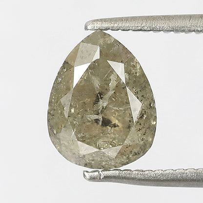 2.29 CT Translucent Pear Shape Loose Diamond, Natural Yellow Salt and Pepper Ethical Diamond For Wedding Ring