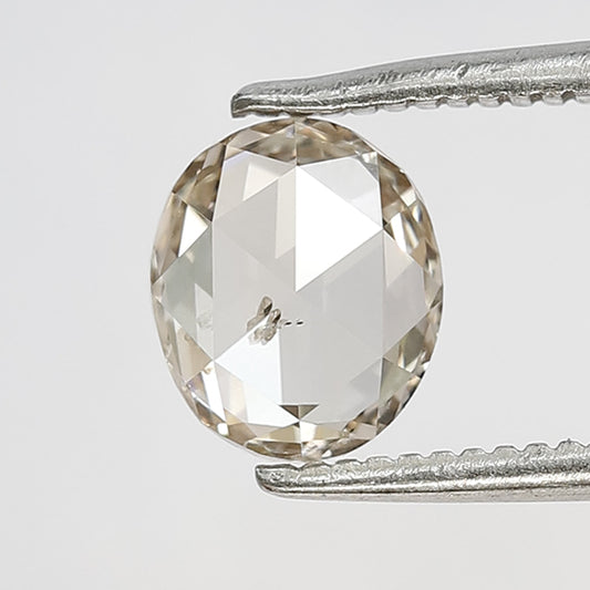 1.01 CT Light Brown Rose Cut Diamond, Oval Shape Natural VS-SI Loose Diamond for Anniversary Ring Gift