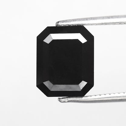 4.39 CT Large Emerald Cut Black Diamond, AAA Quality Natural Treated Loose Diamond for Anniversary Ring