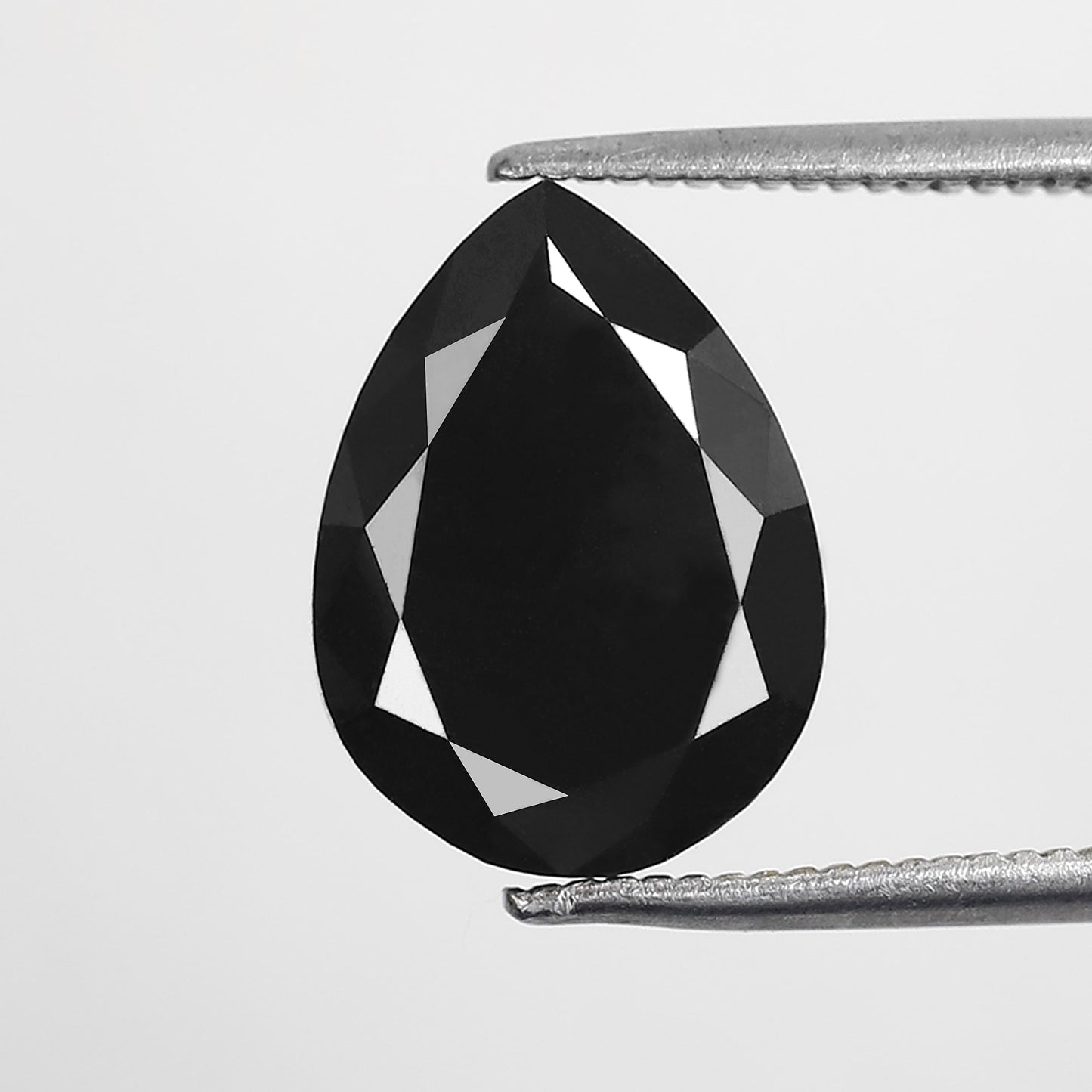 Natural Treated Black Pear Shape Diamond 3.83 CT, AAA Quality Loose Diamond for Bridal Jewelry Gift