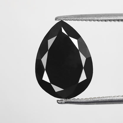 Natural Treated Black Pear Shape Diamond 3.83 CT, AAA Quality Loose Diamond for Bridal Jewelry Gift