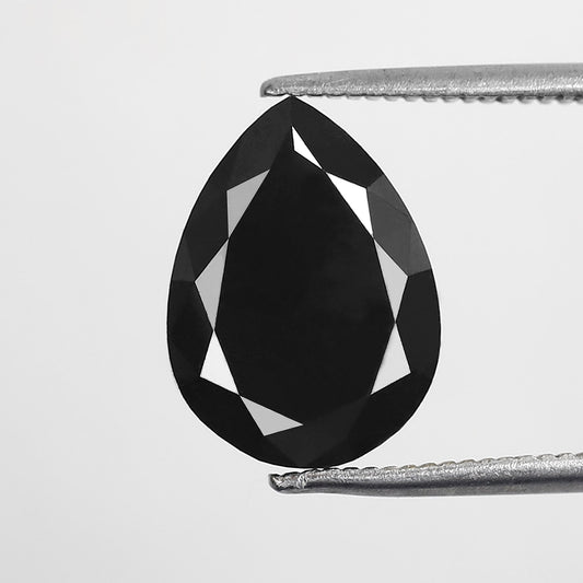 Natural Treated Black Pear Shape Diamond 3.83 CT, AAA Quality Loose Diamond for Bridal Jewelry Gift