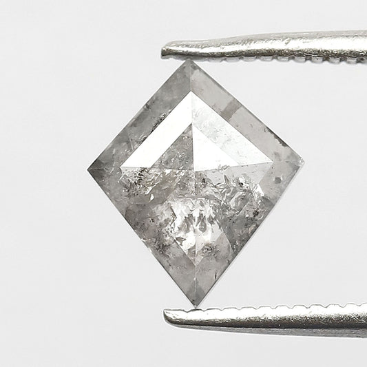 1.12 CT Kite Shape Translucent Loose Diamond, 9.30 x 8.00 mm Gray Black Salt and Pepper Diamond