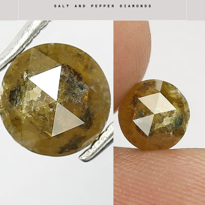 Fancy Green Color Rustic Rose Cut Diamond 1.14 Carat