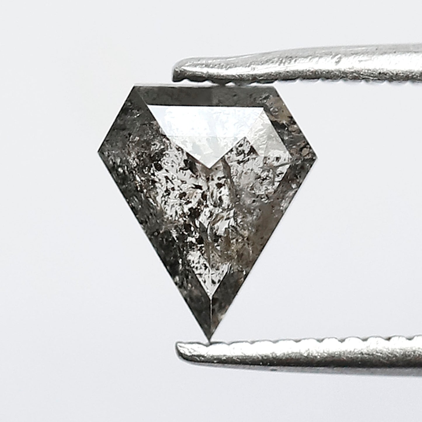 0.70 CT Shield cut Salt and Pepper Diamond – Natural Gray Black Conflict Free Loose Diamond 7.30 x 6.20 mm