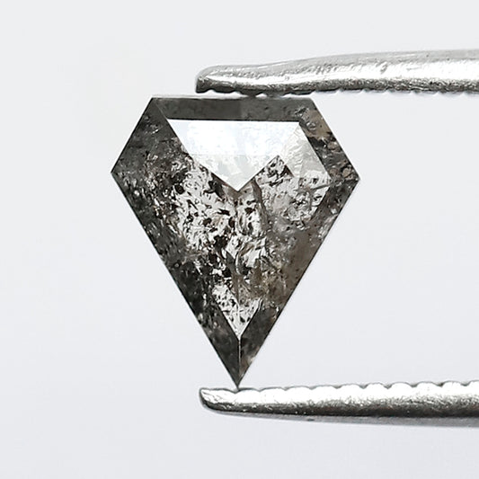 0.70 CT Shield cut Salt and Pepper Diamond – Natural Gray Black Conflict Free Loose Diamond 7.30 x 6.20 mm