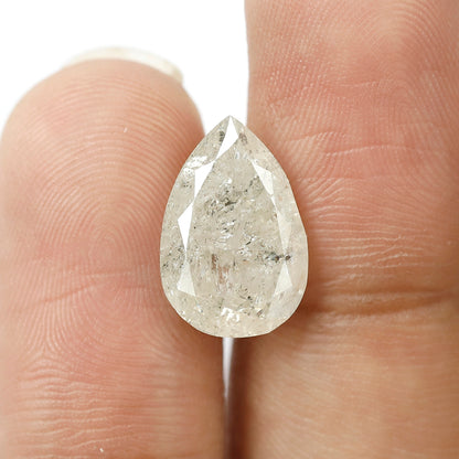 6.02 CT Marvelous Pear Pointed Brilliant Cut Natural Icy White Conflict Free Salt and Pepper Diamond Perfect For Making Jewelry Ring