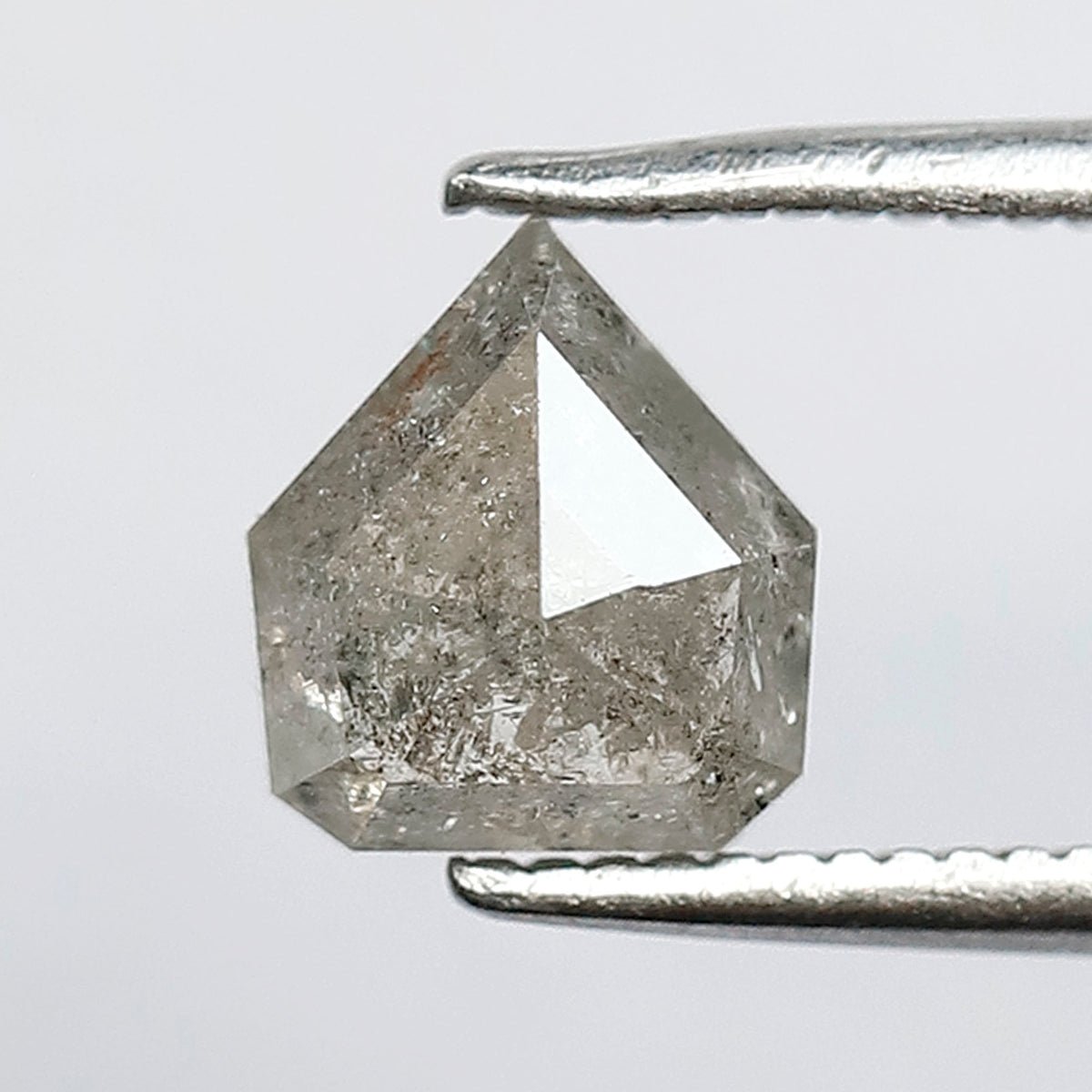 1.29 CT Grayish Shield Cut Loose Natural Salt and Pepper Diamond For Making Custom Ring and Jewelry