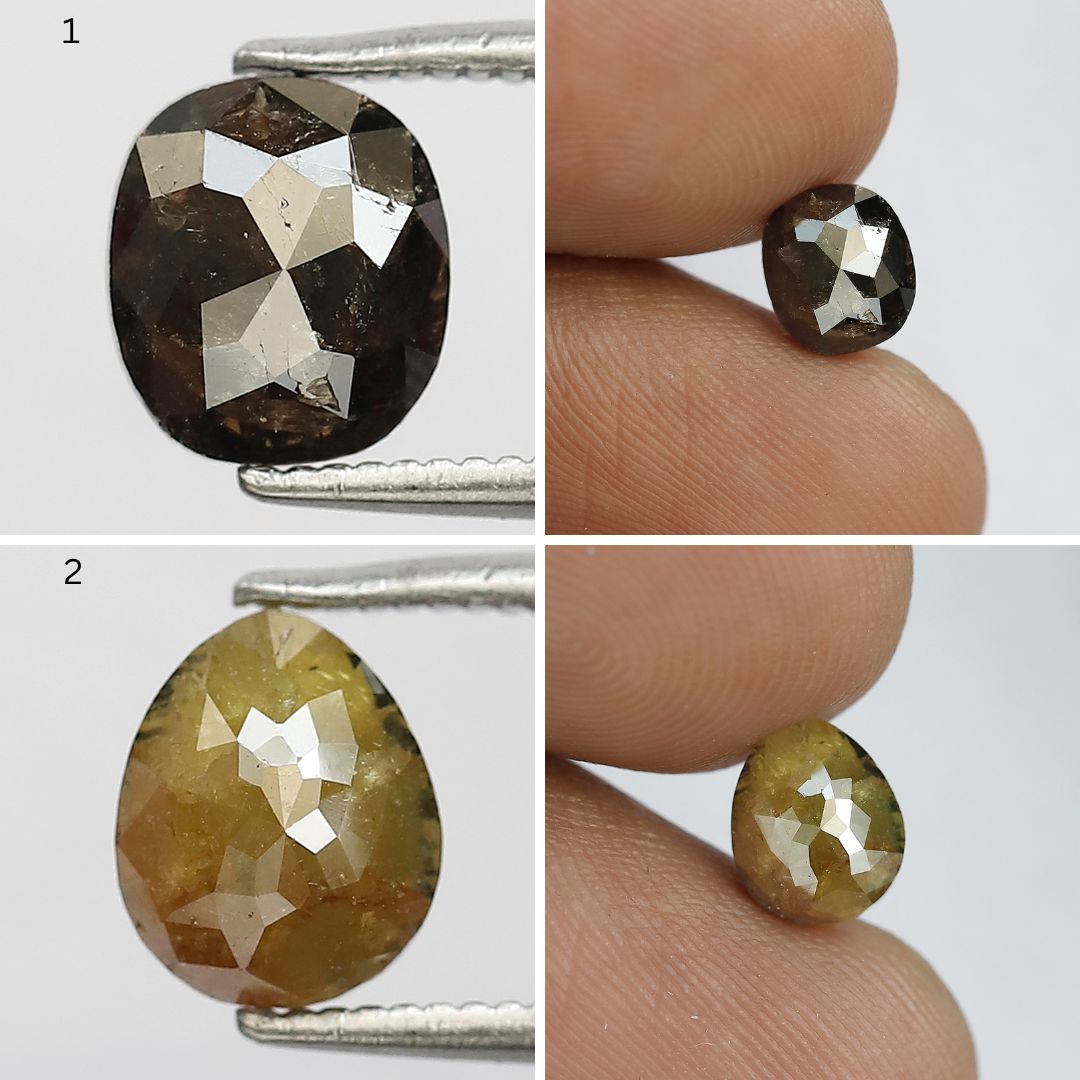 8.09 CT Mixed Shape Rustic Diamond Lot | 8 Pcs Natural Conflict Free Loose Diamonds for Rings & Jewelry