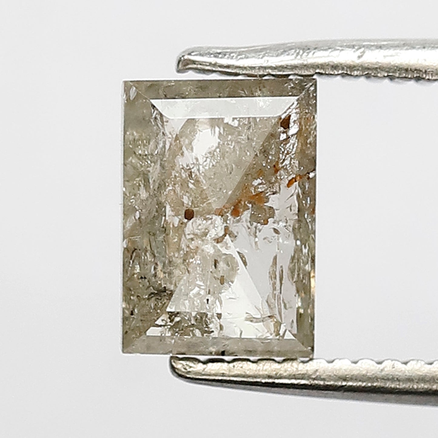 1.10 CT geometric shape salt and pepper diamond 7 mm natural loose diamond brown Translucent for her gift