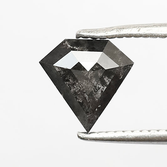 0.98 CT Pentagon shape Natural loose 6.90 mm Grey Black color Salt and pepper diamond