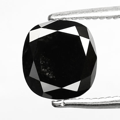 1.25 CT Oval Shape Natural Treated Black Diamond, 7.20 MM Loose Ethical Diamond for Fine Jewelry Making