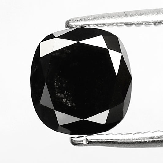 1.25 CT Oval Shape Natural Treated Black Diamond, 7.20 MM Loose Ethical Diamond for Fine Jewelry Making