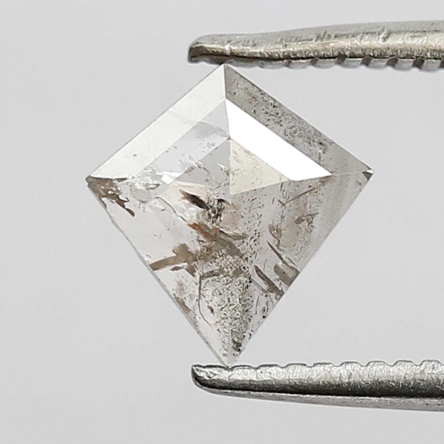0.46 CT Kite shape salt and pepper diamond 7 mm translucent gray-black color loose natural diamond for wedding ring