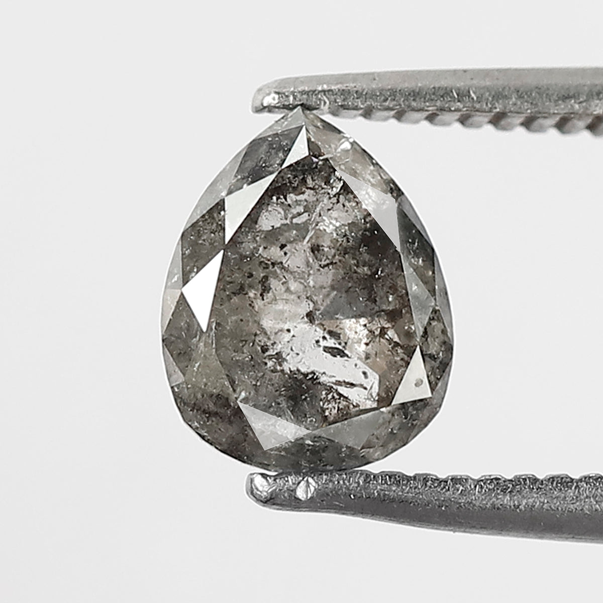 1.05 CT 7 MM pear Shape Black Grey Color Diamond Loose Natural Diamond for Ring
