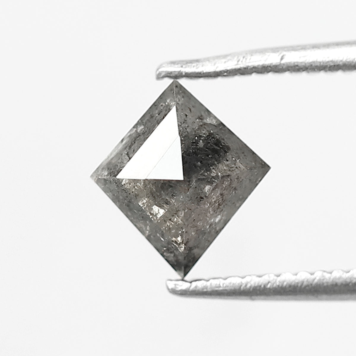 0.89 CT kite Shape Salt and Pepper Diamond 7 MM black grey Color Loose Natural Diamond For Wedding Ring