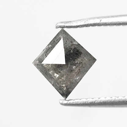 0.89 CT kite Shape Salt and Pepper Diamond 7 MM black grey Color Loose Natural Diamond For Wedding Ring