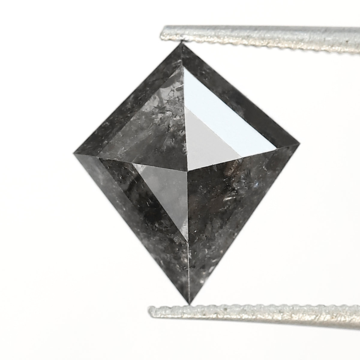 2.40 CT Kite Shape Salt and Pepper Diamond 11 MM Loose Natural Grey Black Color Diamond