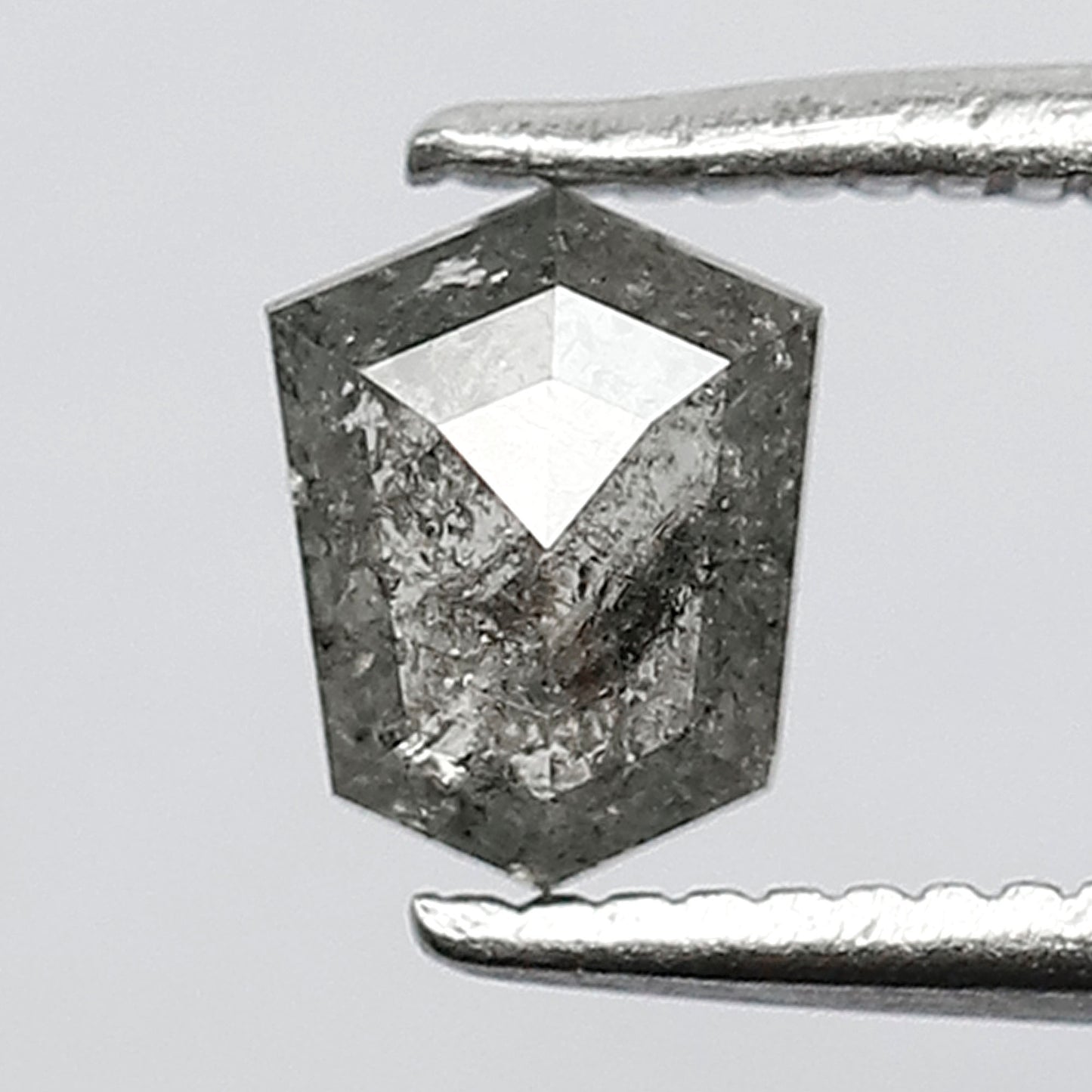 Natural Gray Black Shield Cut Diamond 0.60 CT, Salt and Pepper Loose Diamond, Ethical Earth Mined Diamond for Custom Jewelry