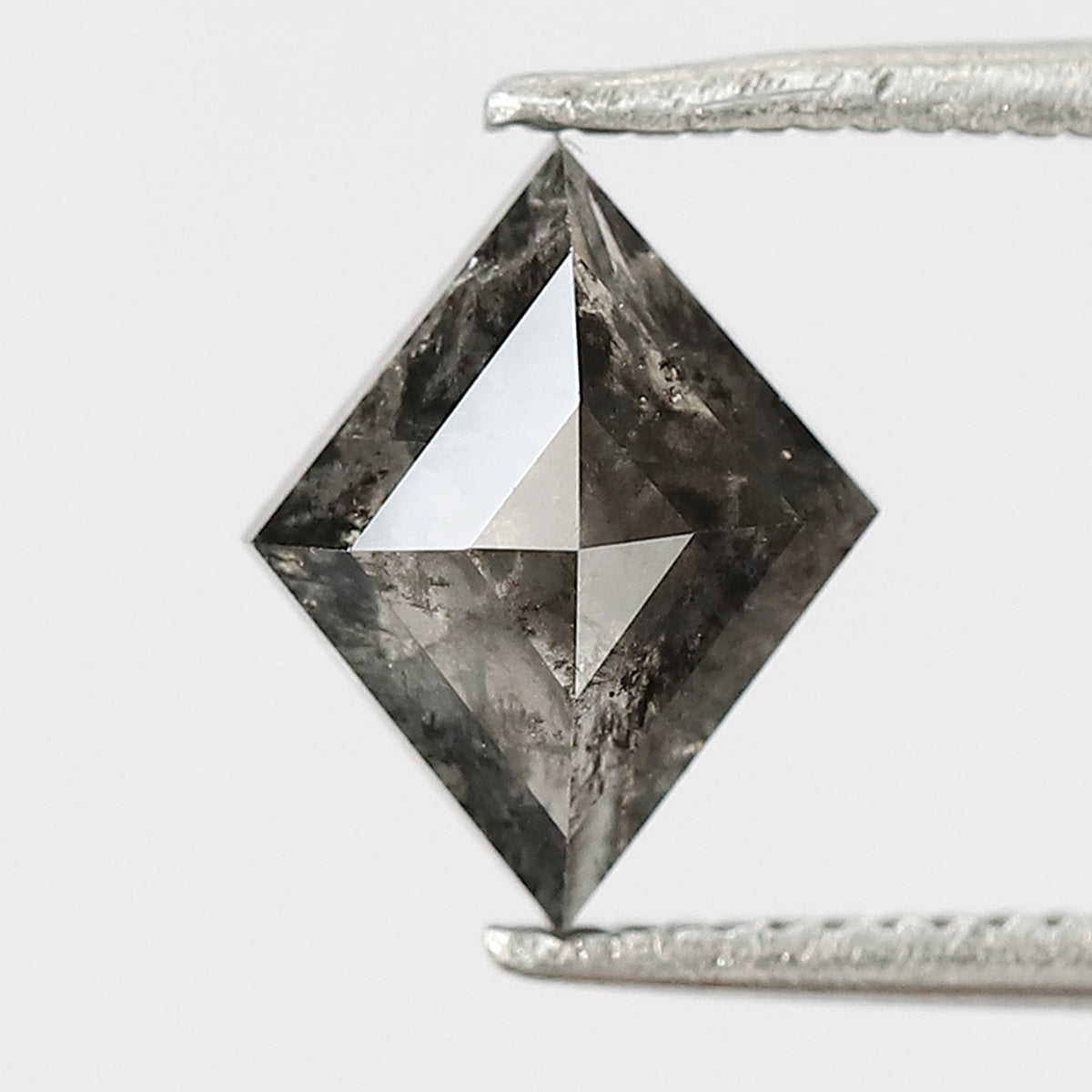 1.33 CT Rhombus Shape Salt and Pepper Diamond 9 MM Loose Natural Grey Black Color Diamond birthday gift