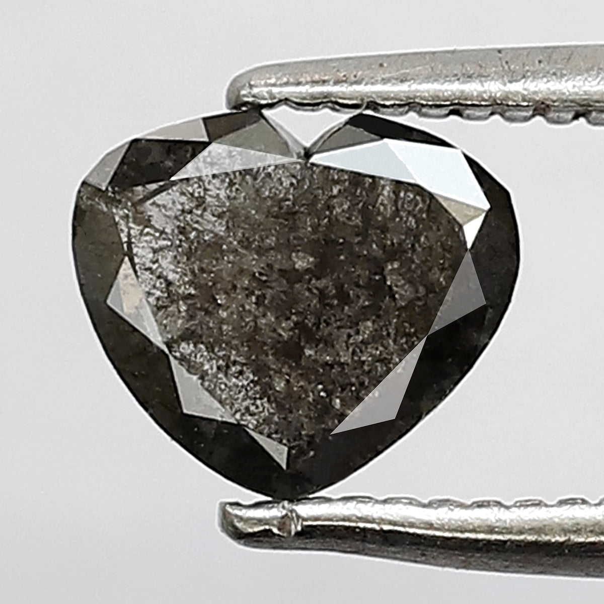 0.67 Carat Heart Shape Salt & Pepper Diamond | Gray Black Loose Natural Ethical Diamond | Unique Proposal Ring Stone