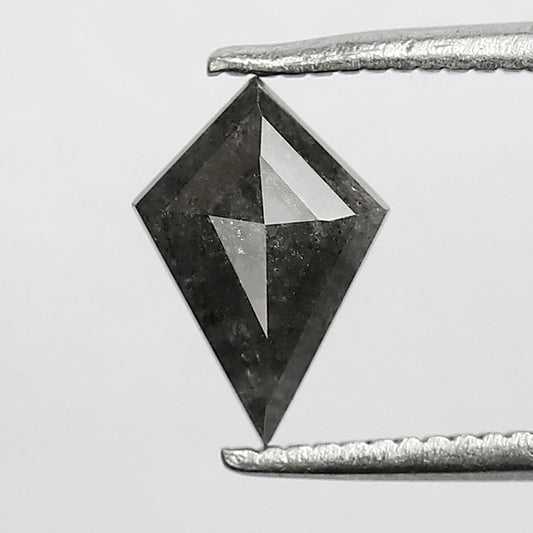 0.76 CT Kite Shape Loose Diamond | Natural Gray Black Diamond | 8.5 x 6.00 MM Salt and Pepper Diamond For Pendant