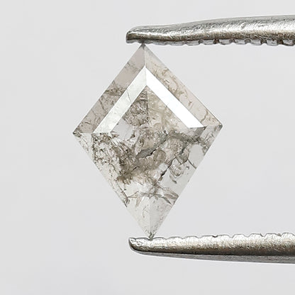 0.38 CT 7.80 MM Kite Shape Natural Loose Salt And Pepper Diamond Black Grey Color Diamond for ring