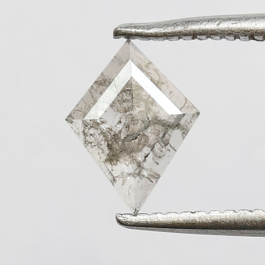 0.38 CT 7.80 MM Kite Shape Natural Loose Salt And Pepper Diamond Black Grey Color Diamond for ring