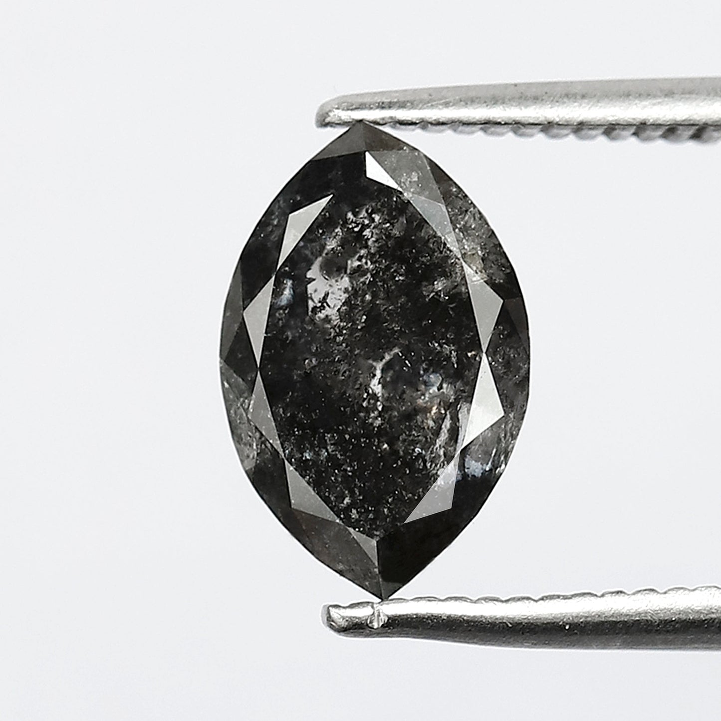 1.95 CT Marquise Gray Black Diamond, Natural Salt and Pepper Loose Diamond, Ethical Conflict Free Earth Mined Diamond for Jewelry Making