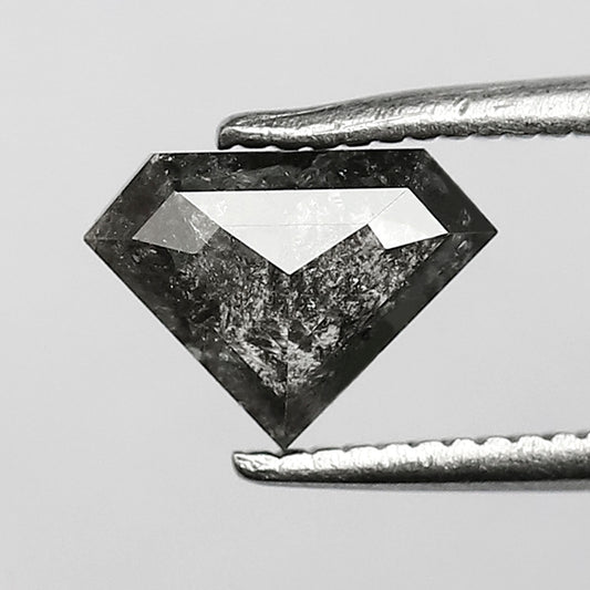 0.81 CT Ethical Gray Black Diamond, Natural Salt and Pepper Loose Diamond for Custom Ring & Pendant