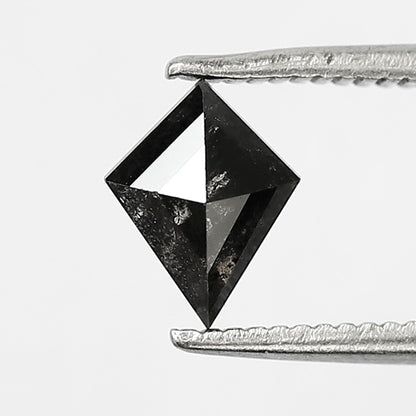 0.67 CT Ethical Kite Shape Diamond, Natural Salt and Pepper Gray Black Loose Diamond for Jewelry
