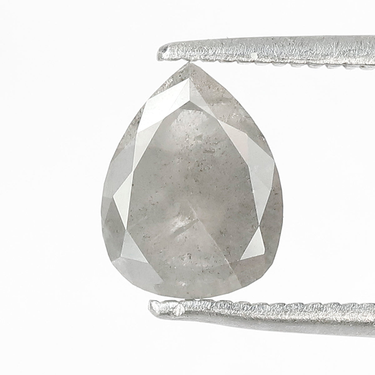 1.49 CT pear Shape Salt and Pepper Diamond 8.40 MM black grey Color Loose Natural Diamond For Wedding Ring