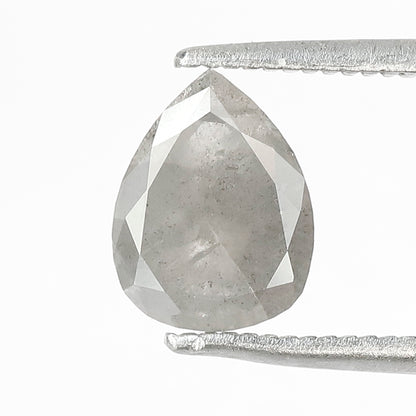 1.49 CT pear Shape Salt and Pepper Diamond 8.40 MM black grey Color Loose Natural Diamond For Wedding Ring