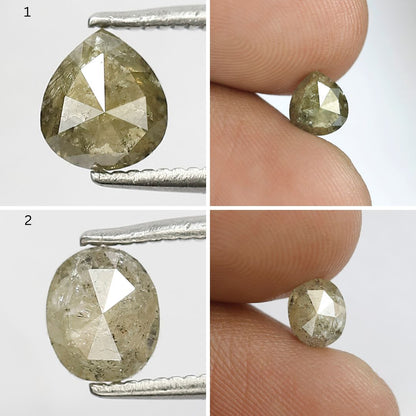 7.65 CT Mix Shape Rustic Diamond Lot | Natural Yellowish Gray Ethical Loose Diamonds 5.80 mm to 8.40 mm