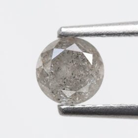 0.60 CT Round Brilliant cut Loose Natural Diamond, 5 x 5 mm Ethically Sourced Salt and Pepper Diamond