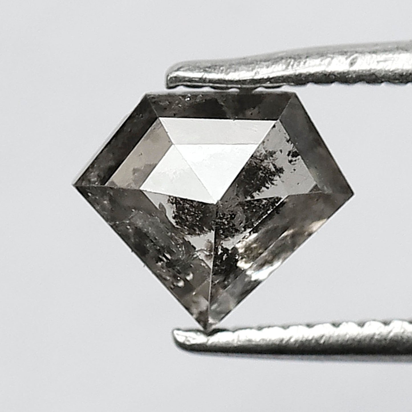 0.97 CT Translucent Salt and Pepper Diamond, Natural Diamond Cut Loose Diamond, 6.00 x 7.00 MM Earth Mined Diamond for Ring or Pendant